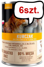 Pet Republic Adult Sterile Kurczak Mokra Karma dla kota 400g Pakiet 6szt.