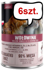 Pet Republic Adult Wołowina Mokra Karma dla kota 400g Pakiet 6szt.