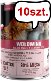 Pet Republic Adult Wołowina Mokra Karma dla kota 400g Pakiet 10szt.