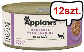 Applaws Natural Cat Food Makrela z sardynkami Mokra Karma dla kota op. 70g Pakiet 12szt.