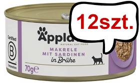 Applaws Natural Cat Food Makrela z sardynkami Mokra Karma dla kota op. 70g PUSZKA Pakiet 12szt.