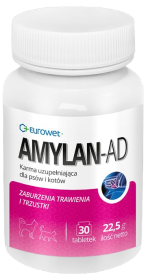 Eurowet Preparat na trzustkę Amylan-AD dla psa i kota op. 30 tabletek