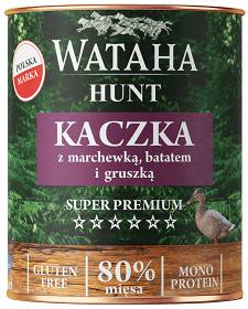 Wataha Hunt Adult Kaczka z marchewką i batatem Mokra Karma dla psa op. 800g