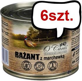 O'Canis Bażant z marchewką Mokra Karma dla psa op. 200g Pakiet 6szt.