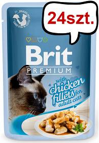 Brit Premium Adult Chicken Fillets GRAVY Mokra Karma dla kota op. 85g PAKIET 24szt.