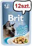 Brit Premium Adult Chicken Fillets GRAVY Mokra Karma dla kota op. 85g PAKIET 12szt.