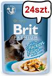 Brit Premium Adult Chicken Fillets GRAVY Mokra Karma dla kota op. 85g PAKIET 24szt.