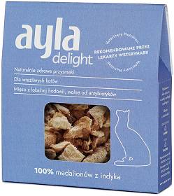 Ayla Delight Medaliony z indyka Przysmaki liofilizowane dla kota op. 28g