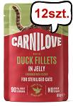 Carnilove Cat Adult Sterilised Duck Fillets in Jelly Mokra Karma dla kota op. 85g Pakiet 12szt.