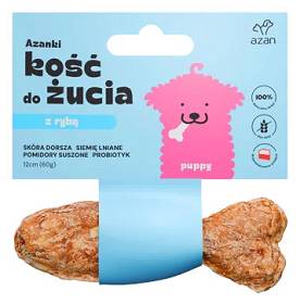 Azan Kość do żucia Azanki Puppy z rybą op. 60g