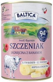Baltica Smaki Regionów Puppy Jagnięcina z bananem Mokra Karma dla szczeniaka op. 400g