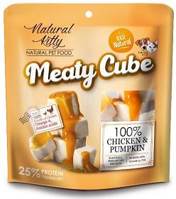 Natural Kitty Meaty Cube Przysmak Chicken&Pumpkin dla psa i kota op. 60g [Data ważności: 17.11.2024]