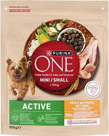 Purina One Dog Adult Mini/Small Active z Kurczakiem Sucha Karma dla psa op. 800g
