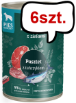 Pan Mięsko Pasztet z ziołami i tuńczykiem Mokra Karma dla psa op. 400g Pakiet 6szt.
