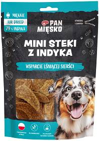 Pan Mięsko Mini Steki z indyka Przysmak dla psa op. 80g