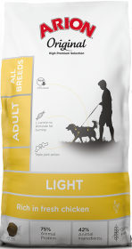 Arion Original Light Adult All Breeds Chicken&Rice PRÓBKA Suchej Karmy dla psa op. 150g