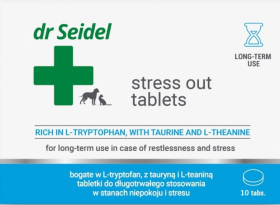 Dr Seidel Preparat uspokajający Stress out tablets dla psa i kota op. 10 tabletek