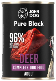 John Dog Pure Black Adult Deer Mokra Karma dla psa op. 400g