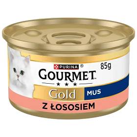 Gourmet Gold Adult Mus z łososiem Mokra Karma dla kota op. 85g