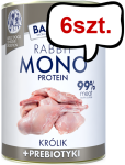 Baltica Monoprotein Adult Królik z prebiotykami Mokra Karma dla psa op. 400g Pakiet 6szt.