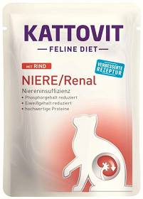 Kattovit Feline Diet Niere/Renal z wołowiną (Rind) Mokra Karma dla kota op. 85g