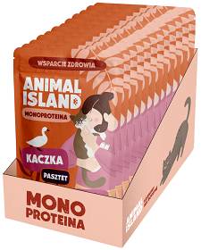 Animal Island Monoproteina Kaczka Mokra Karma dla kota op. 100g Pakiet 10szt.