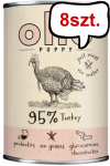 Ollo Puppy Pure Turkey Mokra Karma dla szczeniąt op. 400g Pakiet 8szt.