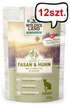 Wildes Land Classic Adult Bażant i kurczak Mokra karma dla kota op. 100g Pakiet 12szt.