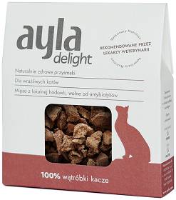 Ayla Delight Wątróbki kacze Przysmaki liofilizowane dla kota op. 28g