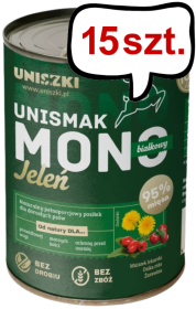 Uniszki Unismak Adult Mono Jeleń Mokra Karma dla psa op. 400g Pakiet 15szt.