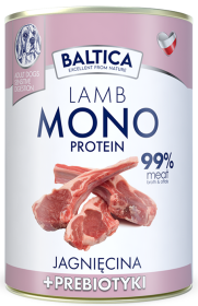 Baltica Monoprotein Adult Jagnięcina z prebiotykami Mokra Karma dla psa op. 400g