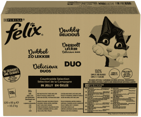 Felix Fantastic Adult Countryside Selection DUO w galaretce Mokra Karma dla kota op. 120x85g