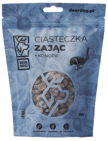 Deer Dog Ciasteczka Zając z konopiami przysmaki dla psa op. 300g