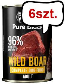 John Dog Pure Black Adult Wild Boar Mokra Karma dla psa op. 400g Pakiet 6szt.