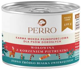 Perro Christmas Adult Wołowina z korzeniem pietruszki Mokra Karma dla psa op. 410g