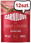Carnilove Adult Turkey&Venison Pate Mokra Karma dla psa op. 300g Pakiet 12szt. SASZETKA
