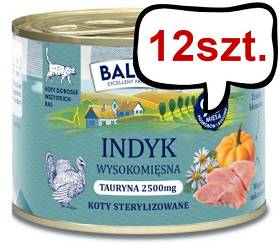 Baltica Smaki Regionów Adult Mono Indyk Mokra karma dla kota op. 185g Pakiet 12szt.