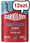 Carnilove Cat Adult Trout Fillets in Gravy Mokra Karma dla kota op. 85g Pakiet 12szt.