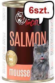 John Dog Adult Salmon Mousse Mokra Karma dla kota op. 400g Pakiet 6szt.