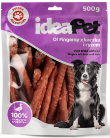 IdeaPet Przysmak O! Fingersy z kaczką i ryżem dla psa op. 500g