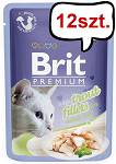 Brit Premium Adult Trout Fillets JELLY Mokra Karma dla kota op. 85g PAKIET 12szt.
