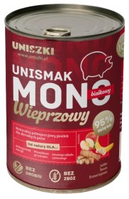 Uniszki Unismak Adult Mono Wieprzowina Mokra Karma dla psa op. 400g