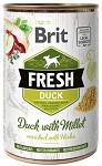 Brit Fresh Adult Duck&Millet Mokra Karma dla psa op. 400g [Data ważności: 6.06.2024]