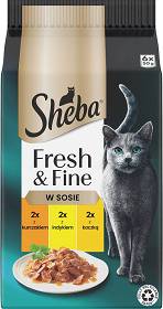 Sheba Fresh&Fine Kurczak, Indyk i Kaczka w sosie Mokra karma dla kota op. 6x50g
