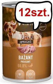 Nekko Monoprotein Special Adult Bażant Mokra Karma dla psa op. 400g Pakiet 12szt.