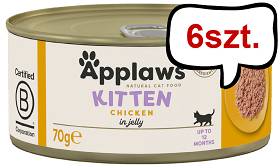 Applaws Natural Cat Food Kitten Kurczak Mokra Karma dla kociąt op. 70g Pakiet 6szt.