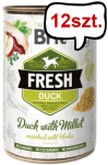 Brit Fresh Adult Duck&Millet Mokra Karma dla psa op. 400g Pakiet 12szt. [Data ważności: 6.06.2024]