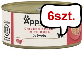 Applaws Natural Cat Food Kurczak z kaczką Mokra Karma dla kota op. 70g PUSZKA Pakiet 6szt.