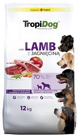 TropiDog Premium Adult Medium/Large Lamb Sucha Karma dla psa op. 12kg