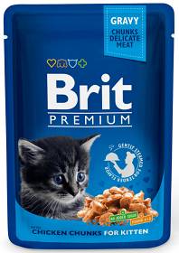 Brit Premium Kitten Chicken Chunks Mokra Karma dla kociąt op. 100g